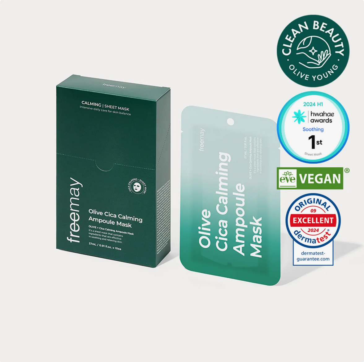 freemay Olive Cica Calming Ampoule Mask Sheet 1P - Image 2